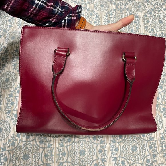 Burgundy and Pink Kate Spade Bag - Picture 7 of 16